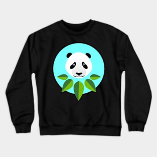 Little panda in bamboo branches Crewneck Sweatshirt